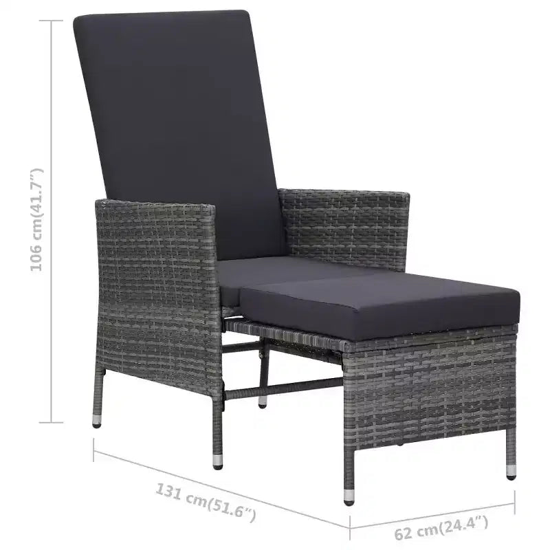 vidaXL Salon de jardin 2 pièces canapé chaise avec table basse résine tressée