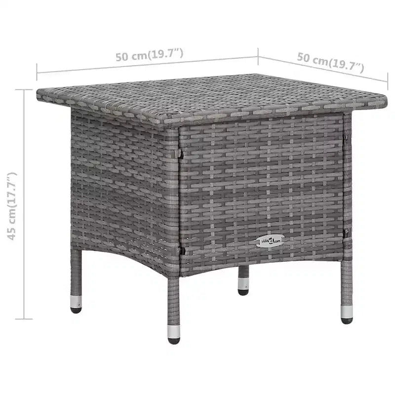 vidaXL Salon de jardin 2 pièces canapé chaise avec table basse résine tressée
