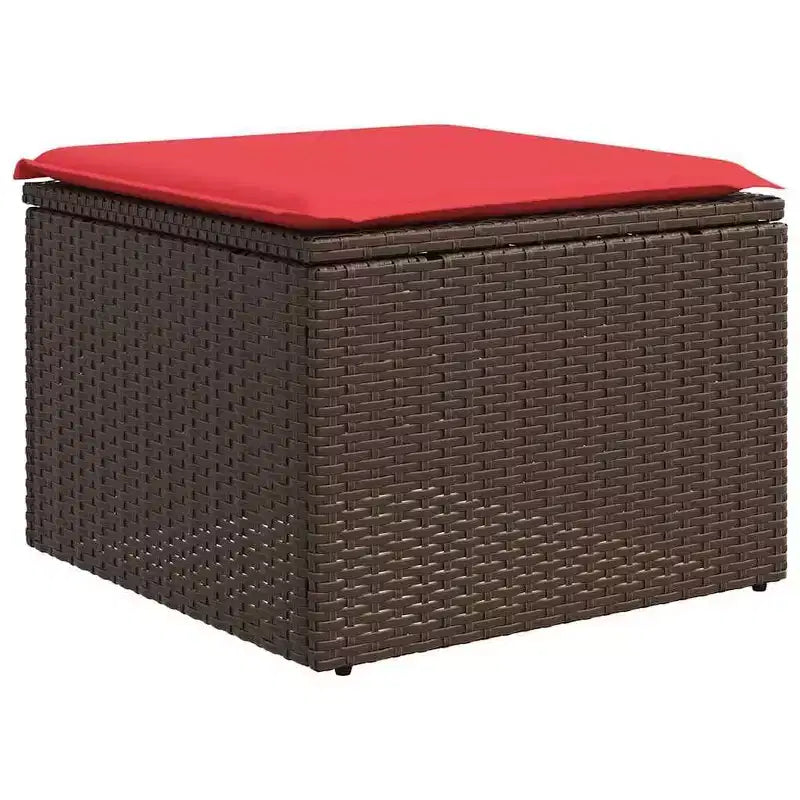 vidaXL Salon de jardin en rotin PE, acier poudré, tissu