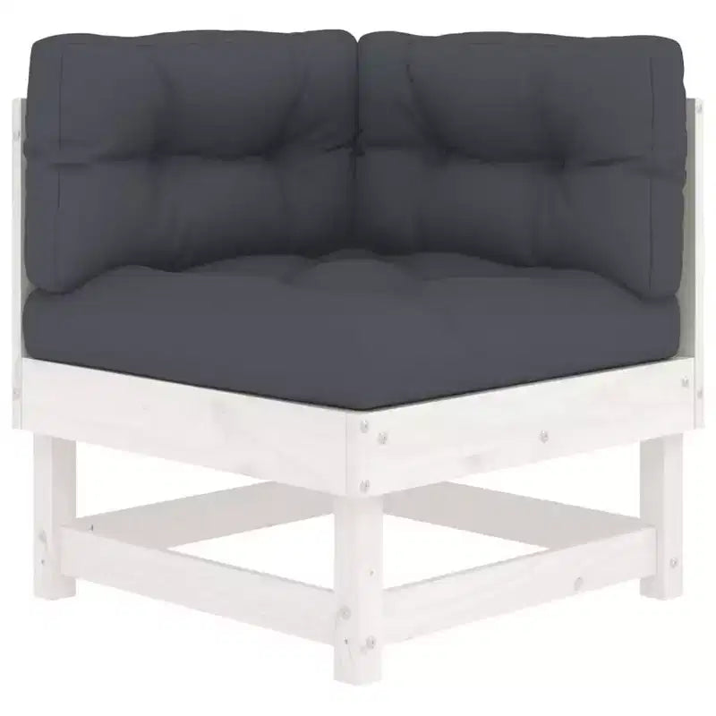 vidaXL Salon de jardin avec coussins Ensemble de meubles d'extérieur 6 pièces en bois massif