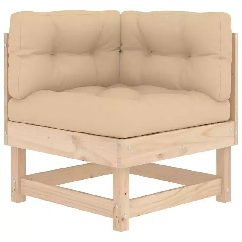 vidaXL Salon de jardin avec coussins Ensemble de meubles d'extérieur 6 pièces en bois massif