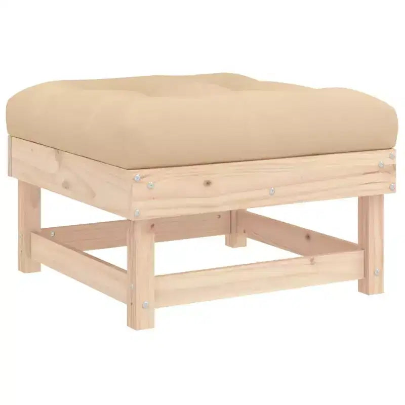 vidaXL Salon de jardin avec coussins Ensemble de meubles d'extérieur 6 pièces en bois massif
