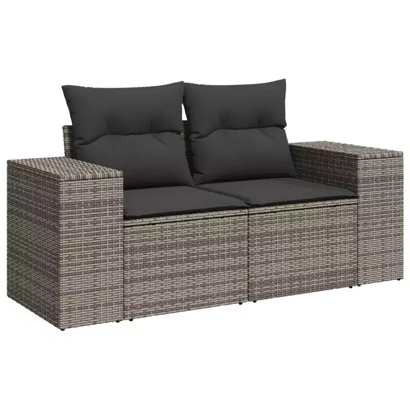 vidaXL Ensemble de canapés de jardin 10 pièces avec coussins, sectionnel d'extérieur en résine tressée, plusieurs coloris