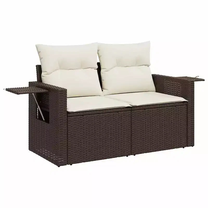 vidaXL Salon de jardin 11 pièces en résine tressée avec coussins