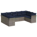 vidaXL Salon de jardin 10 pcs avec coussins Résine tressée