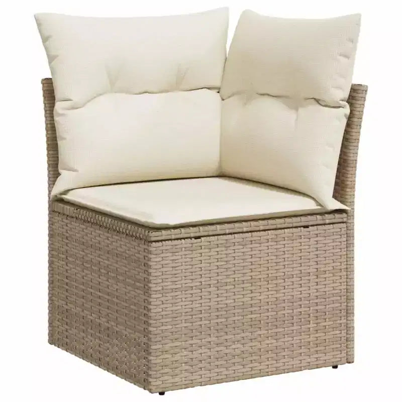 vidaXL Salon de jardin 9 pièces en poly rotin avec coussins, canapé d'extérieur modulaire, plusieurs coloris et modèles disponibles