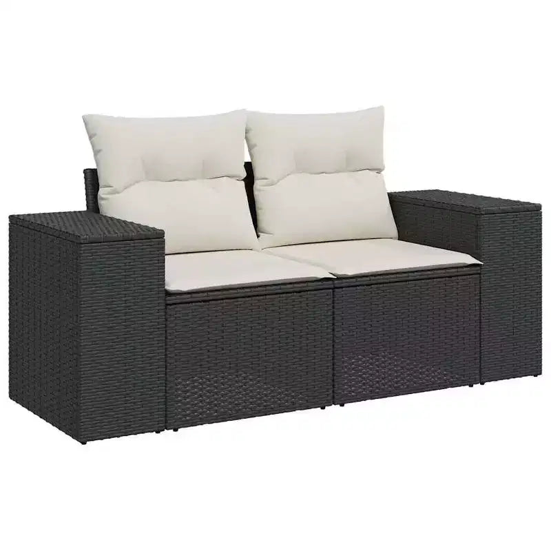 vidaXL Salon de jardin 6 pièces avec coussins en résine tressée marron