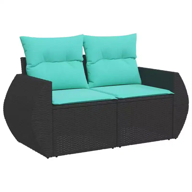vidaXL Salon de jardin 8 pièces avec coussins résine tressée
