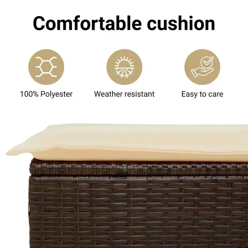 vidaXL Salon de jardin 10 pièces avec coussins, sectionnel d'extérieur en rotin synthétique, plusieurs coloris et modèles