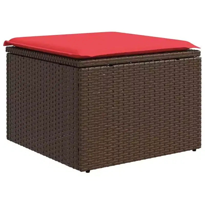 vidaXL Salon de jardin avec coussins et table d'extérieur 7 pièces en résine tressée