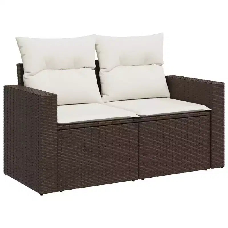 vidaXL Salon de jardin 5 pièces avec coussins en résine tressée