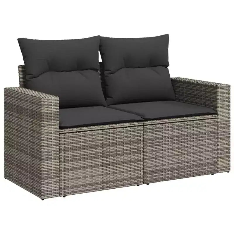 vidaXL Salon de jardin 5 pièces avec coussins en résine tressée