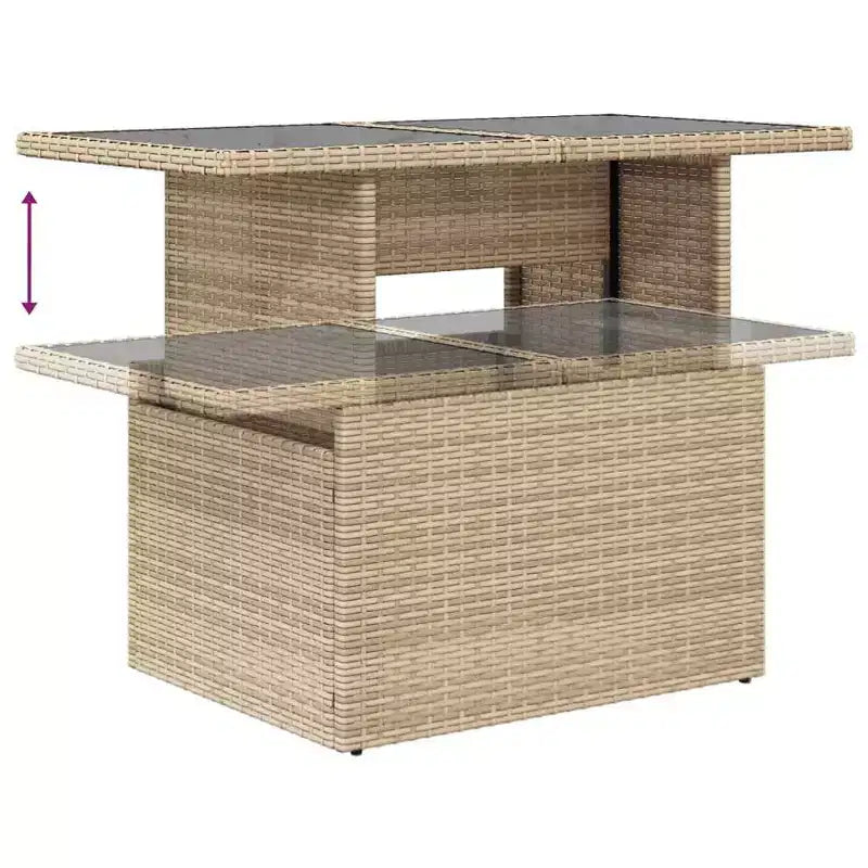 vidaXL Salon de jardin 5 pièces avec coussins en résine tressée