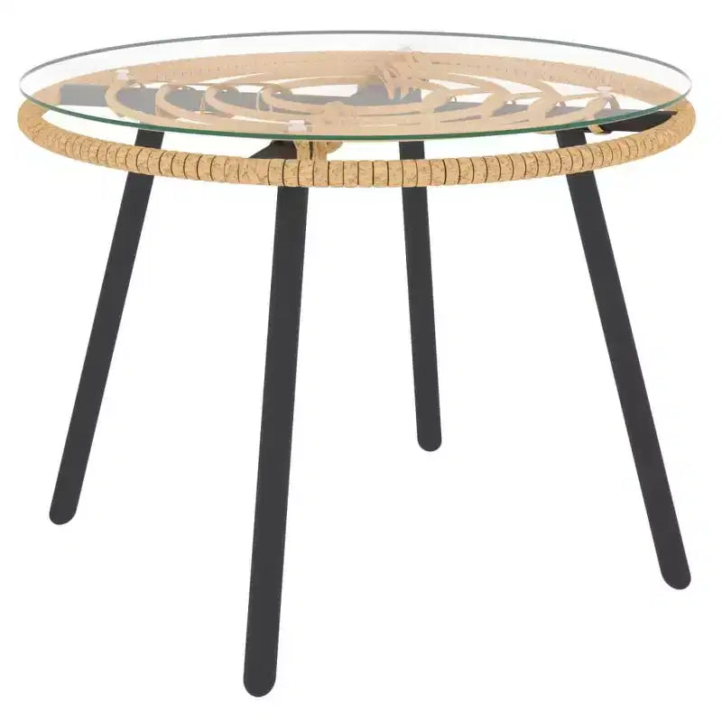 vidaXL Salon de jardin avec coussins, table et canapés 3 pièces en résine tressée