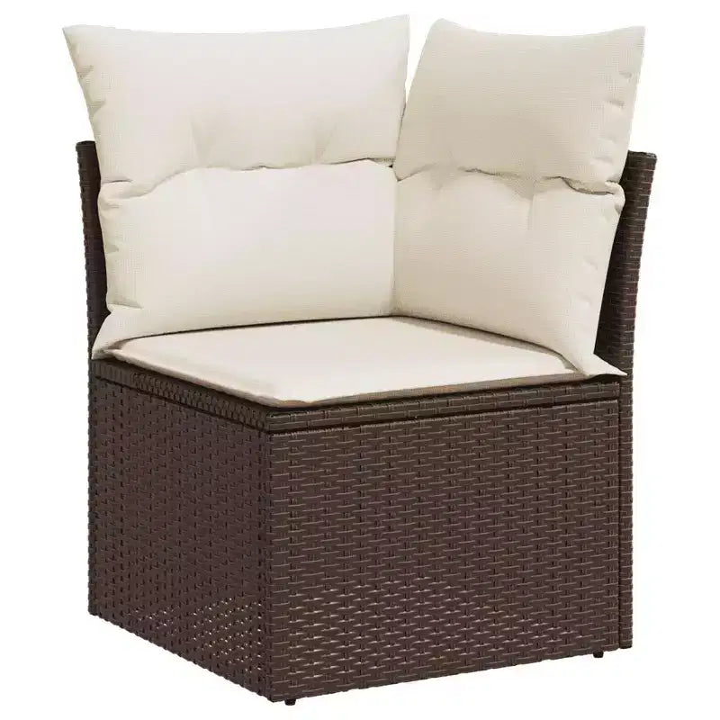 vidaXL Salon de jardin en rotin, Coussins