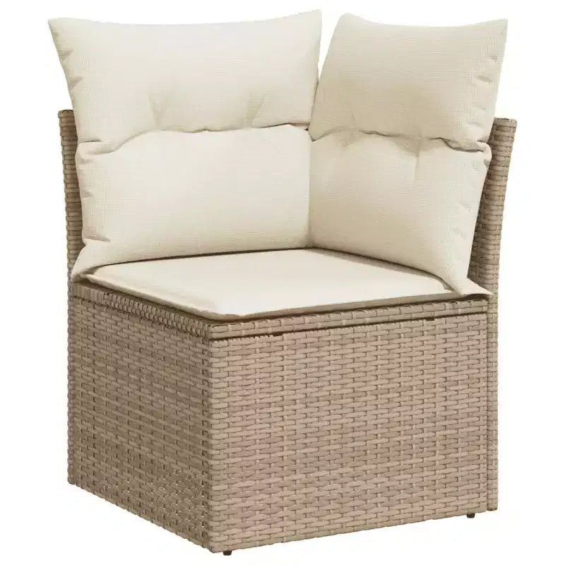 vidaXL Salon de jardin en rotin, Coussins