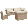 vidaXL Salon de jardin en rotin, Coussins