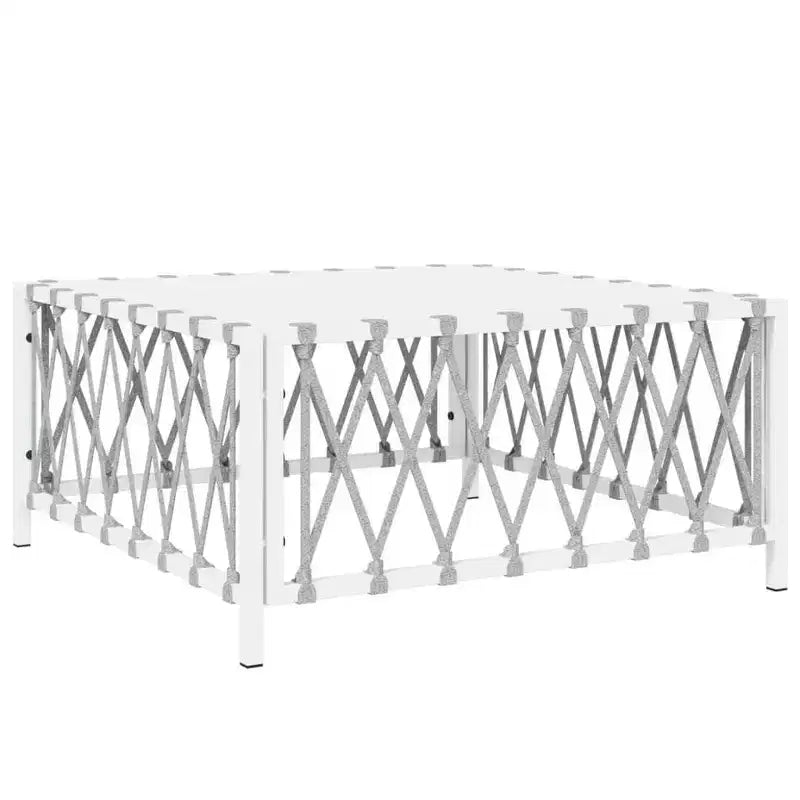 vidaXL Salon de jardin 10 pièces canapé d'angle de jardin avec coussins en acier