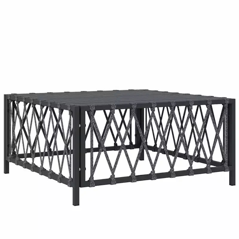 vidaXL Salon de jardin 10 pièces canapé d'angle de jardin avec coussins en acier