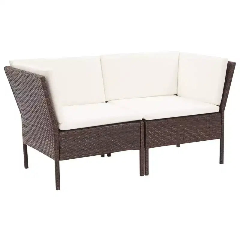 vidaXL Salon de Jardin Modulable 6 Pièces avec Table Basse Résine Tressée