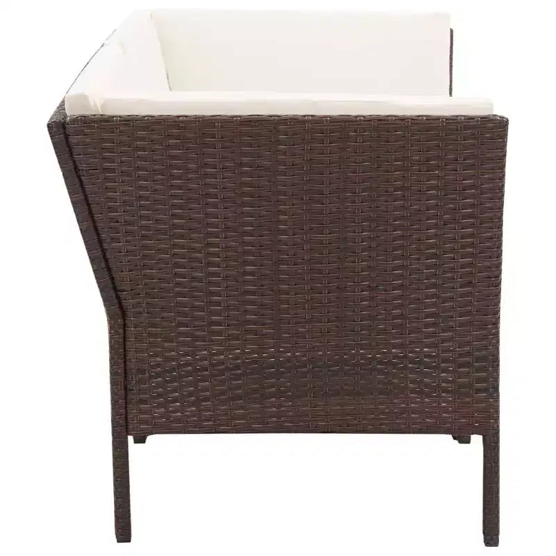 vidaXL Salon de Jardin Modulable 6 Pièces avec Table Basse Résine Tressée