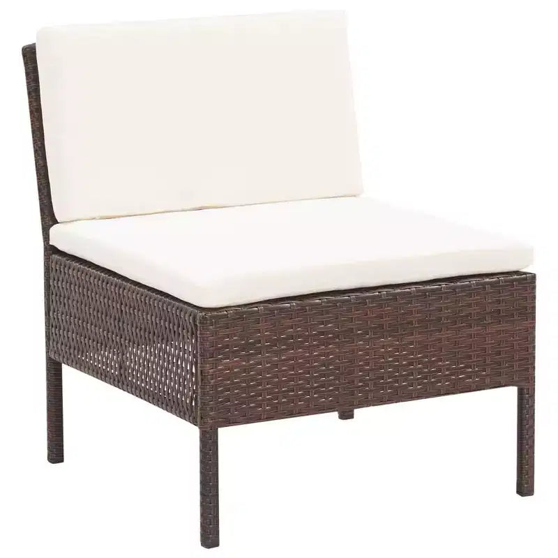 vidaXL Salon de Jardin Modulable 6 Pièces avec Table Basse Résine Tressée