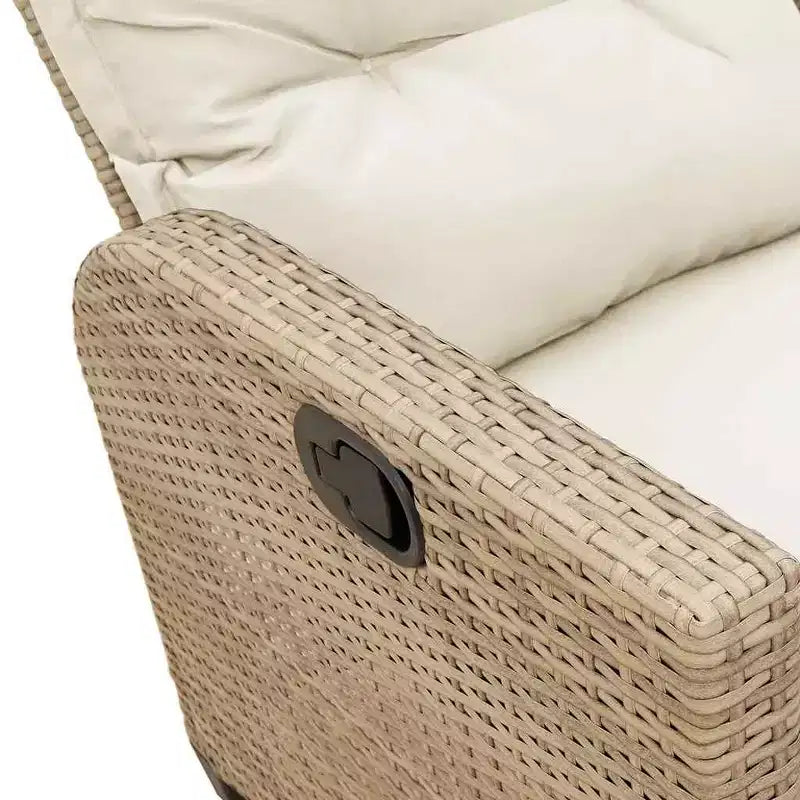 vidaXL Ensemble de canapés de jardin 3 pièces avec coussins Canapé d'angle en poly rotin