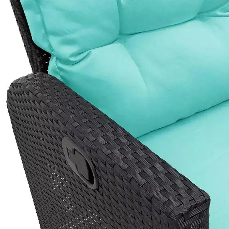 vidaXL Ensemble de canapés de jardin 3 pièces avec coussins Canapé d'angle en poly rotin