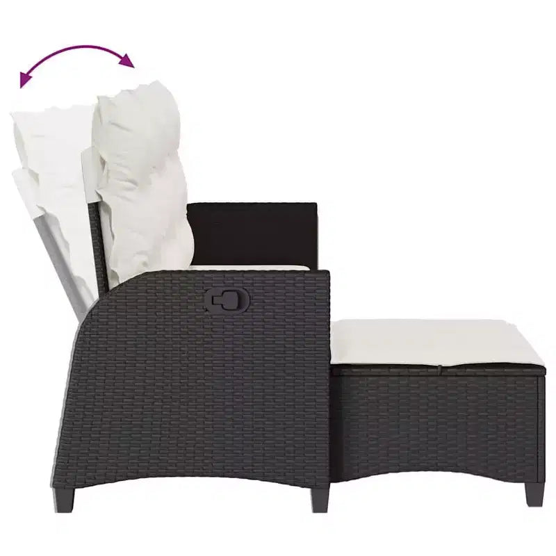 vidaXL Ensemble de canapés de jardin 3 pièces avec coussins Canapé d'angle en poly rotin