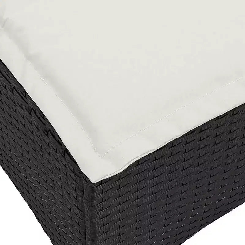 vidaXL Ensemble de canapés de jardin 3 pièces avec coussins Canapé d'angle en poly rotin