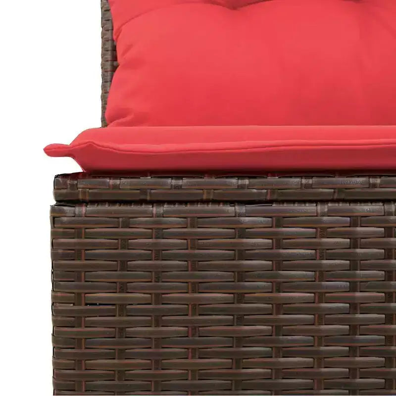 vidaXL Salon de jardin avec coussins, canapés modulaires 8 pièces en rotin synthétique
