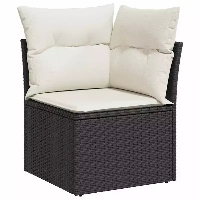 vidaXL Salon de jardin 12 pcs avec coussins résine tressée