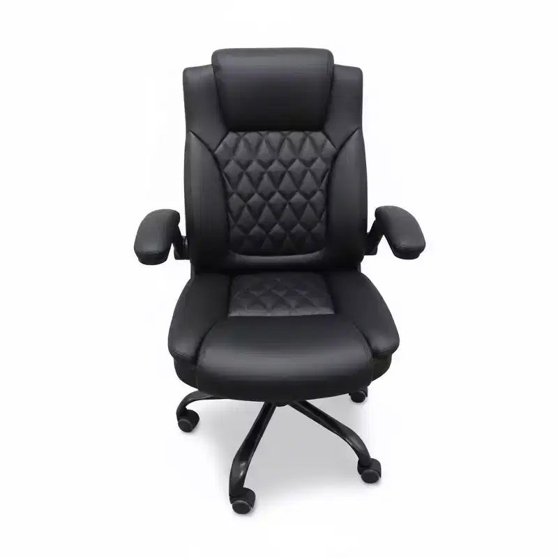 Tall Faux Leather Office Chair, High-Back Ergonomic Desk Chair, Capacity, Executive Computer Chair for Home or Office, Black