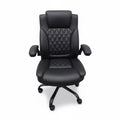 Tall Faux Leather Office Chair, High-Back Ergonomic Desk Chair, Capacity, Executive Computer Chair for Home or Office, Black