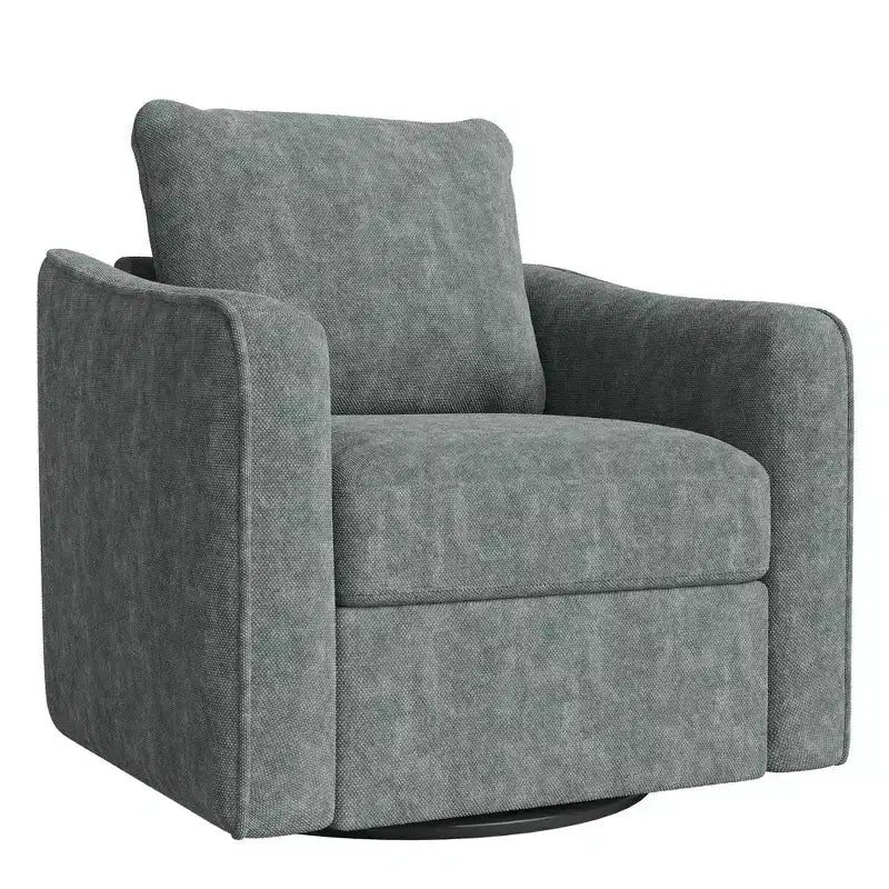 COZONY 360 Swivel Accent Chair, Modern Wingback Design Reading Chair w/ Linen Fabric for Living Room