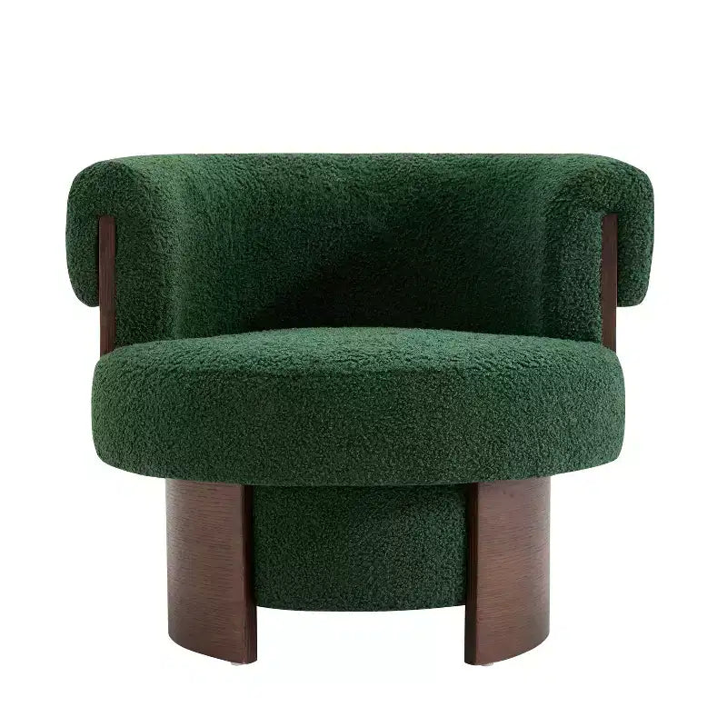 Christopher Knight Home Scrolla Curved Sculptural Upholstered Swivel Barrel Chair