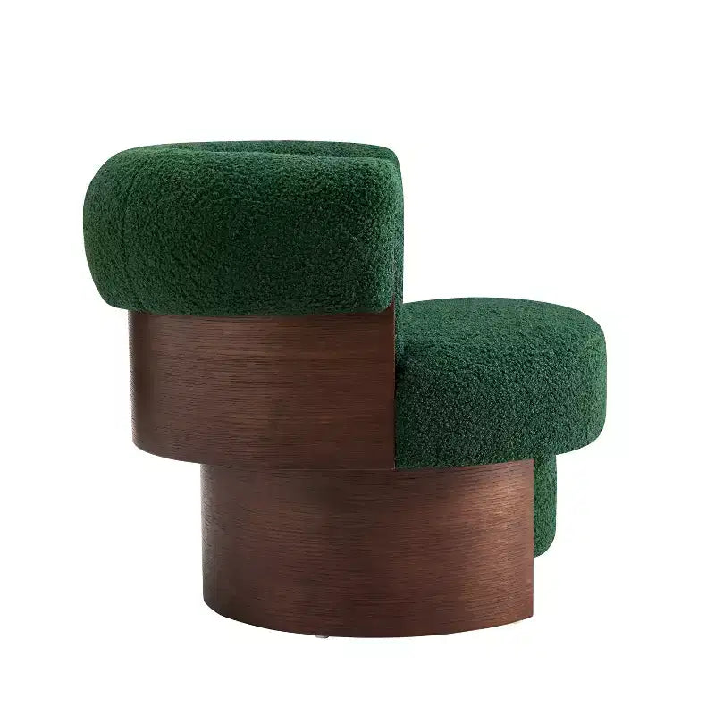 Christopher Knight Home Scrolla Curved Sculptural Upholstered Swivel Barrel Chair