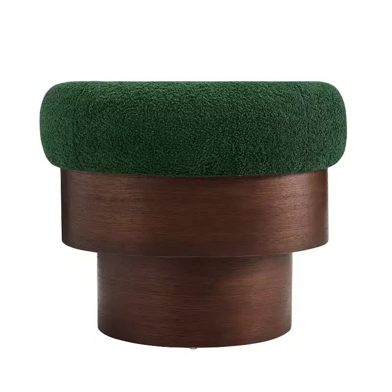 Christopher Knight Home Scrolla Curved Sculptural Upholstered Swivel Barrel Chair