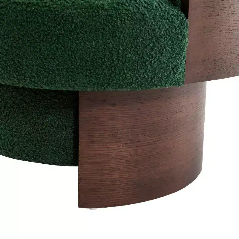 Christopher Knight Home Scrolla Curved Sculptural Upholstered Swivel Barrel Chair