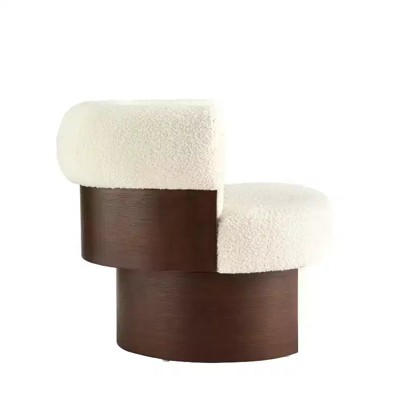Christopher Knight Home Scrolla Curved Sculptural Upholstered Swivel Barrel Chair