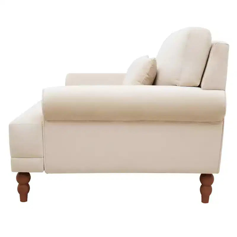 Fauteuil d'appoint Polibi surdimensionné avec accoudoirs circulaires et coussin lombaire