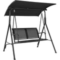 COZONY 2Seat Patio Swing with Adjustable Canopy, Waterproof Outdoor Porch Swing Bench for Backyard Lawn Garden