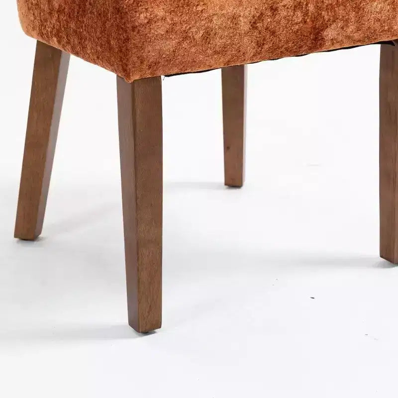 TUYOHW Modern Dining Chair Set of 2,Chenille Upholstered Accent Chair with Hardwood Frame,Brass Nailhead Trim,Lounge Chair for Dining Room