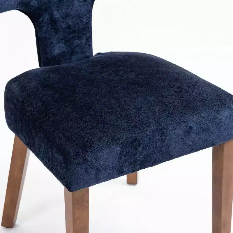 TUYOHW Modern Dining Chair Set of 2,Chenille Upholstered Accent Chair with Hardwood Frame,Brass Nailhead Trim,Lounge Chair for Dining Room