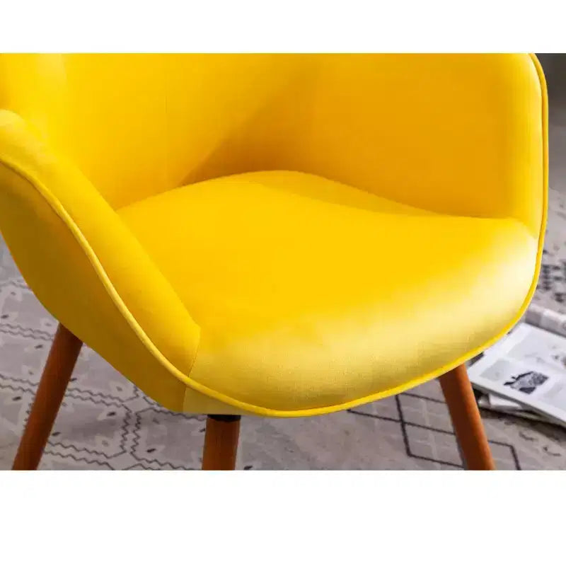 TUYOHW Silky Velvet Accent Chair,Lounge Chair with Button Tufted Back,Solid Wood Legs,Foam Upholstered Barrel Chair for Living Room,Dining Room