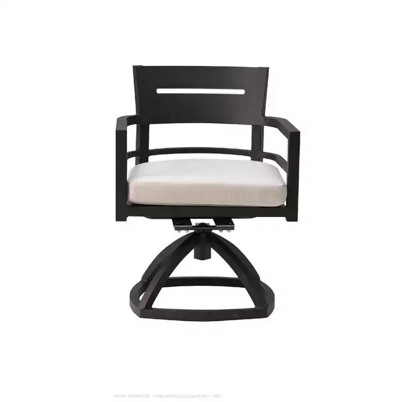 Outdoor Aluminum Swivel Rocker Chairs, 2-Piece Patio Bistro Set with Sunbrella Fabric Cushions