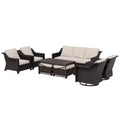 UPTIOT 8-Piece Premium Outdoor Set: 3-Seat Sofa, 2 Single Chairs, 2 Swivel Chairs, 2 Ottomans & Coffee Table