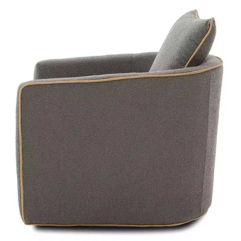 Christopher Knight Home Rena Modern Iron Boucle Upholstered 360 Swivel Accent Chair