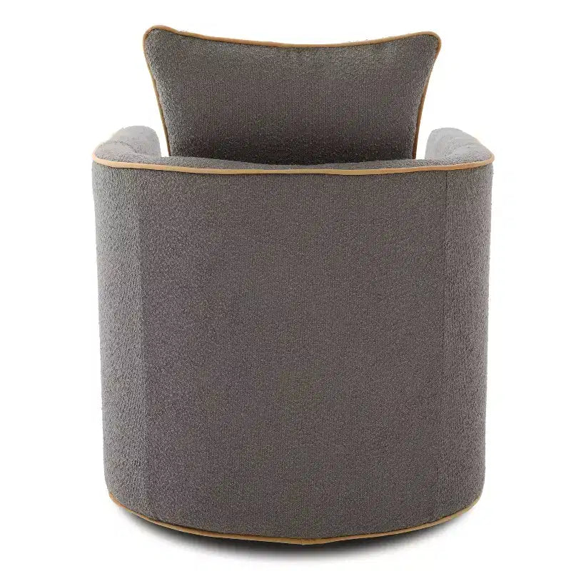 Christopher Knight Home Rena Modern Iron Boucle Upholstered 360 Swivel Accent Chair