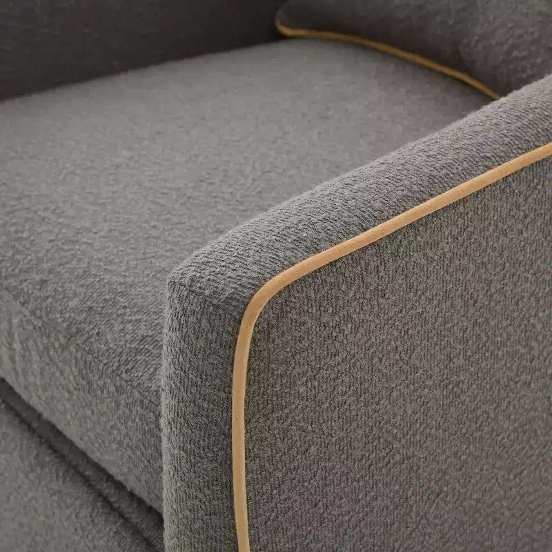 Christopher Knight Home Rena Modern Iron Boucle Upholstered 360 Swivel Accent Chair